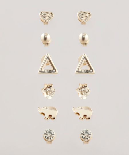 Kit-de-6-Brincos-Femininos-Folheados-Dourado-9293197-Dourado_1