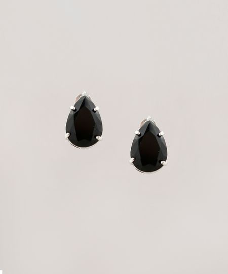 Brinco-Feminino-Folheado-com-Pedra-Zirconia-Prateado-9657438-Prateado_1