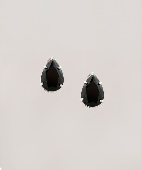 Brinco-Feminino-Folheado-com-Pedra-Zirconia-Prateado-9657438-Prateado_1