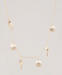 Gargantilha-Choker-Feminina-Folheada-com-Pingentes-de-Conchas-Dourado-9657468-Dourado_1