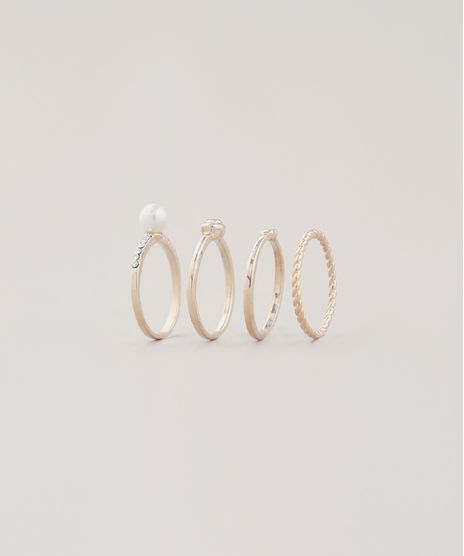 Kit-de-4-Aneis-Femininos-Folheados-Dourado-8673707-Dourado_1