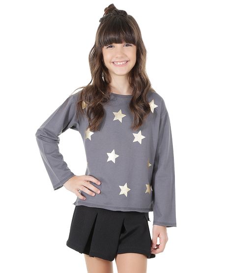 Blusa-em-Moletom-com-Estampa-de-Estrelas-Chumbo-8540035-Chumbo_1