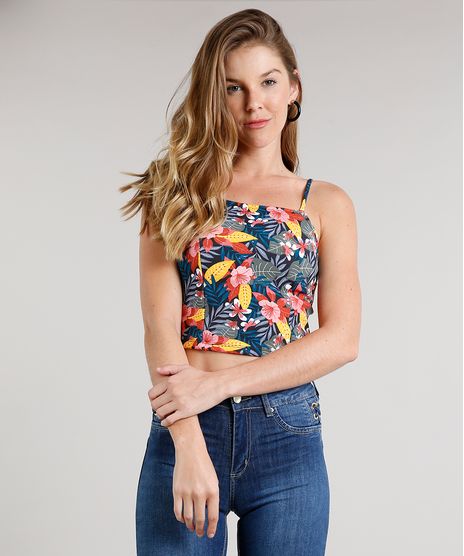 Regata-Feminina-Cropped-Halter-Neck-Estampada-Floral-Preto-9655985-Preto_1