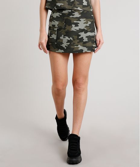 Short-Saia-Feminino-Estampado-Camuflado-com-Bolso-Verde-Militar-9691418-Verde_Militar_1