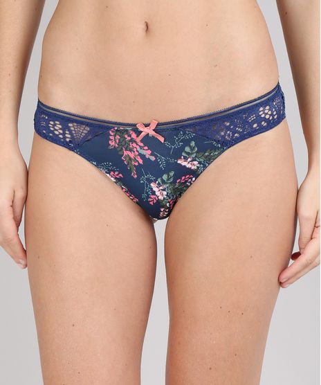 Calcinha-Biquini-Estampada-Floral-com-Renda-Azul-Marinho-9508154-Azul_Marinho_1