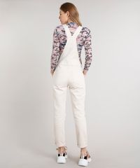 Macacao-Feminino-em-Sarja-com-Bolsos-Destroyed-Bege-Claro-9666373-Bege_Claro_2