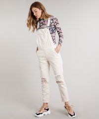 Macacao-Feminino-em-Sarja-com-Bolsos-Destroyed-Bege-Claro-9666373-Bege_Claro_3