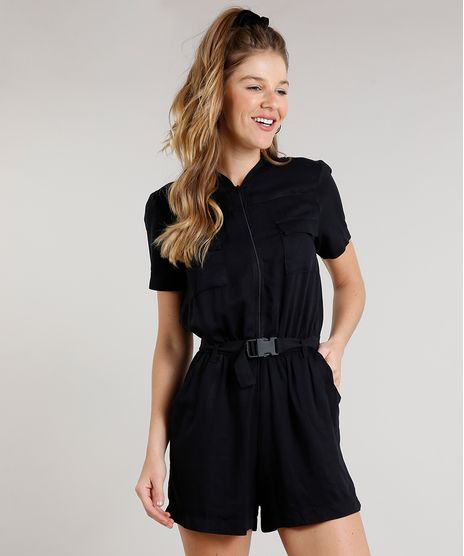 Macaquinho-Feminino-com-Ziper-e-Cinto-Manga-Curta-Preto-9645659-Preto_1