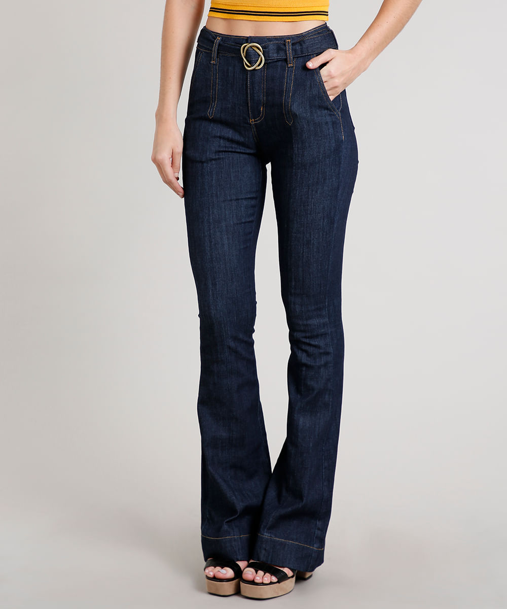 calça jeans feminina flare sawary
