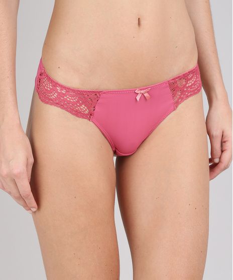 Calcinha-Fio-Dental-com-Renda--Rosa-Escuro-9508155-Rosa_Escuro_1