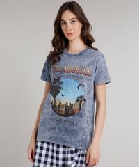 T-Shirt-Feminina-Mindset--Los-Angeles--Manga-Curta-Decote-Redondo-Azul-9765195-Azul_1