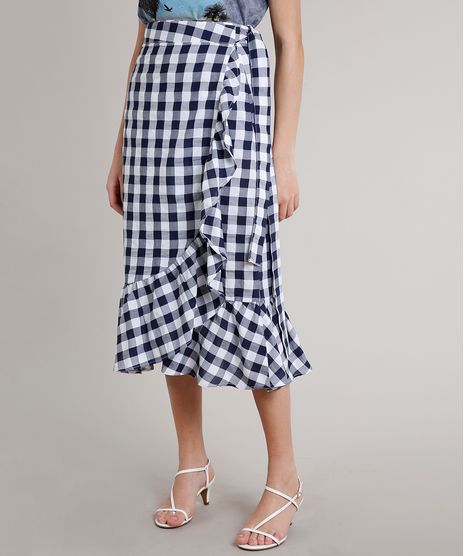 Saia-Feminina-Envelope-Midi-Mindset-Estampada-Vichy-Azul-9758911-Azul_1
