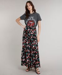 T-Shirt-Feminina-Mindset--The-Rolling-Stones--Manga-Curta-Decote-Redondo-Chumbo-9723063-Chumbo_3