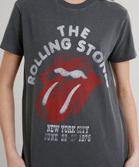 T-Shirt-Feminina-Mindset--The-Rolling-Stones--Manga-Curta-Decote-Redondo-Chumbo-9723063-Chumbo_4