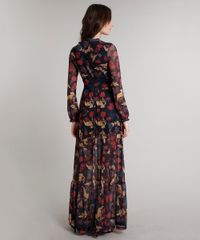 Vestido-Feminino-Mindset-Longo-Estampado-Floral-em-Tule-Manga-Longa-Gola-Alta-Preto-9752549-Preto_2