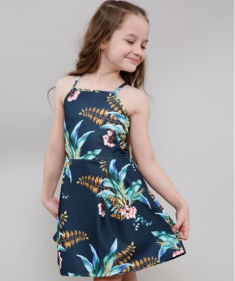 Vestido-Infantil-Tal-Pai-Tal-Filha-Halter-Neck-Estampado-de-Folhagem-Azul-Marinho-9650890-Azul_Marinho_1