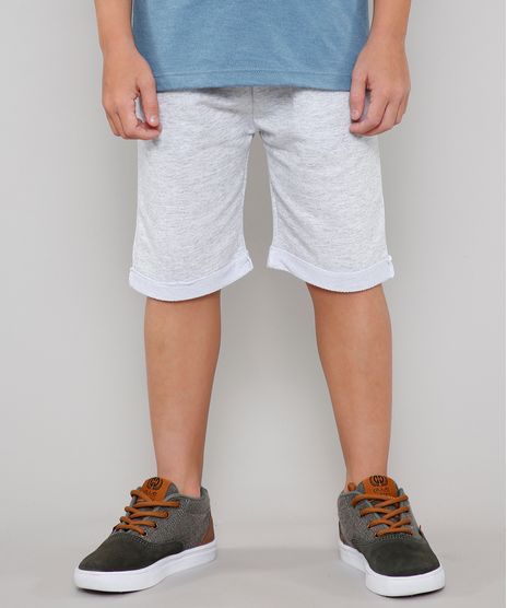 Bermuda-Infantil-em-Moletom-com-Bolso-Barra-Dobrada-Cinza-Mescla-Claro-9651240-Cinza_Mescla_Claro_1
