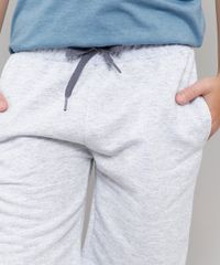 Bermuda-Infantil-em-Moletom-com-Bolso-Barra-Dobrada-Cinza-Mescla-Claro-9651240-Cinza_Mescla_Claro_4