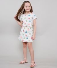 Vestido-Infantil-Estampado-de-Poa-com-Laco-Manga-Curta-Cinza-Mescla-Claro-9636527-Cinza_Mescla_Claro_3