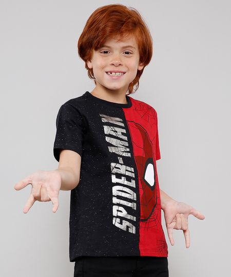 Camiseta-Infantil-Homem-Aranha-com-Recorte-Bicolor-Manga-Careca-Preta-9455779-Preto_1