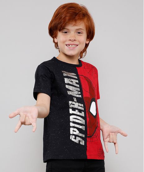 Camiseta-Infantil-Homem-Aranha-com-Recorte-Bicolor-Manga-Careca-Preta-9455779-Preto_1
