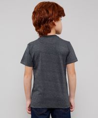 Camiseta-Infantil-com-Bolso-Estampado-de-Flamingo-Manga-Curta-Cinza-Mescla-Escuro-9605092-Cinza_Mescla_Escuro_2
