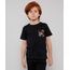 Camiseta-Infantil-com-Bolso-Estampado-Floral-Manga-Curta-Preta-9605210-Preto_1