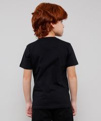 Camiseta-Infantil-com-Bolso-Estampado-Floral-Manga-Curta-Preta-9605210-Preto_2