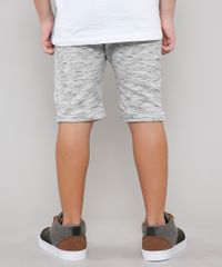Bermuda-Infantil-em-Moletom-com-Recorte-e-Bolso-Cinza-Mescla-Claro-9635079-Cinza_Mescla_Claro_2