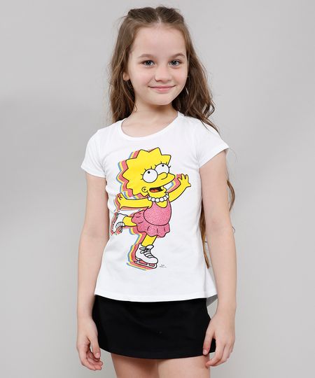 Blusa-Infantil-Lisa-Simpson-com-Glitter-Manga-Curta-Branca-9635668-Branco_1 Blusa-Infantil-Lisa-Simpson-com-Glitter-Manga-Curta-Branca-9635668-Branco_1