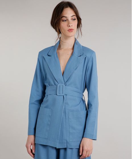 Blazer-Feminino-Mindset-Longo-Transpassado-com-Linho-e-Cinto-Azul-9707550-Azul_1