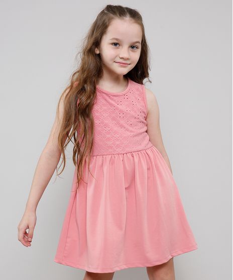 Vestido-Infantil-em-Laise-Sem-Manga-Rose-9612591-Rose_1