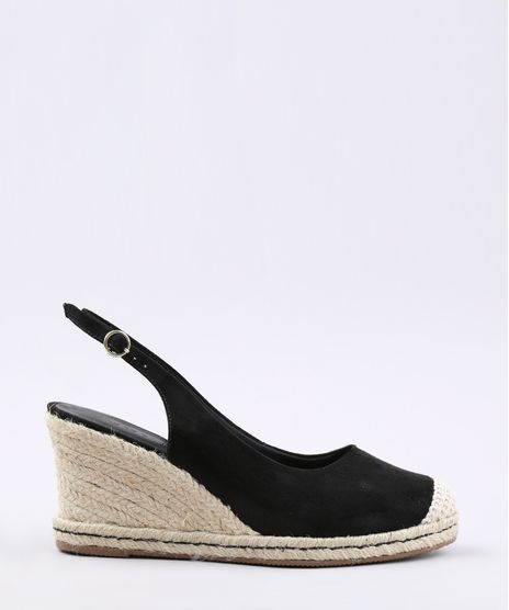 Espadrille-Feminina-Oneself-Anabela-em-Suede--Preta-9721668-Preto_1