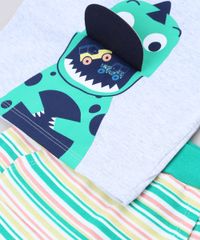 Conjunto-infantil-de-Camiseta-Jacare-Manga-Curta-Cinza---Short-Listrado-Verde-9678403-Verde_4