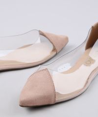 Sapatilha-Feminina-Via-Uno-Bico-Fino-em-Suede-com-Recorte-Transparente-Bege-9673920-Bege_5