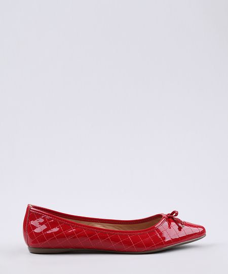 Sapatilha-Feminina-Via-Uno-Bico-Fino-em-Verniz-com-Matelasse-Vermelha-9673904-Vermelho_1