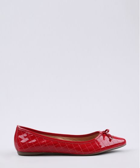 Sapatilha-Feminina-Via-Uno-Bico-Fino-em-Verniz-com-Matelasse-Vermelha-9673904-Vermelho_1