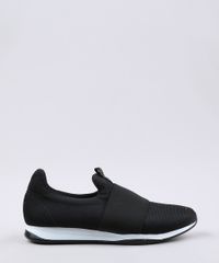 Tenis-Feminino-Via-Uno-Running-com-Elastico--Preto-9675416-Preto_1