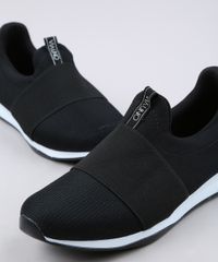 Tenis-Feminino-Via-Uno-Running-com-Elastico--Preto-9675416-Preto_5