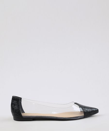 Sapatilha-Feminina-Via-Uno-Bico-Fino-Croco-com-Recorte-Transparente-Preta-9673921-Preto_1 Sapatilha-Feminina-Via-Uno-Bico-Fino-Croco-com-Recorte-Transparente-Preta-9673921-Preto_1