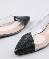 Sapatilha-Feminina-Via-Uno-Bico-Fino-Croco-com-Recorte-Transparente-Preta-9673921-Preto_5