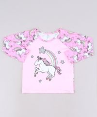 Blusa-de-Praia-Infantil-Raglan-Unicornio-Manga-Longa-Rosa-9654873-Rosa_1