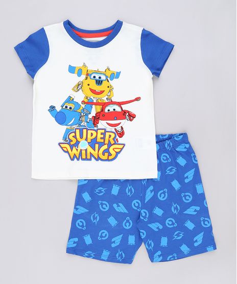 Pijama-Infantil-Super-Wings-Manga-Curta-Off-White-9632351-Off_White_1