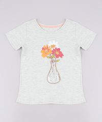 Blusa-Infantil-Vaso-de-Flores-com-Perola-Manga-Curta-Cinza-Mescla-Claro-9680990-Cinza_Mescla_Claro_1