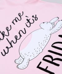 Pijama-Infantil--Wake-me-When-It-s-Friday--Manga-Curta-Rosa-9640942-Rosa_6