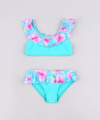 Biquini-Infantil-com-Babado-Estampado-Floral-Protecao-UV50--Verde-Claro-9655162-Verde_Claro_1
