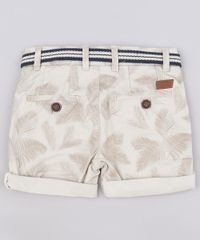 Bermuda-de-Sarja-Infantil-Estampada-de-Coqueiros-com-Cinto-Bege-claro-9563600-Bege_Claro_2