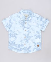 Camisa-Infantil-Estampada-de-Folhagens-com-Bolso-Manga-Curta-Azul-Claro-9543946-Azul_Claro_1