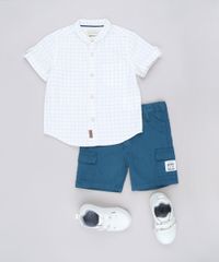 Camisa-Infantil-Estampada-Xadrez-com-Bolso-Manga-Curta-Gola-Padre-Off-White-9543944-Off_White_3