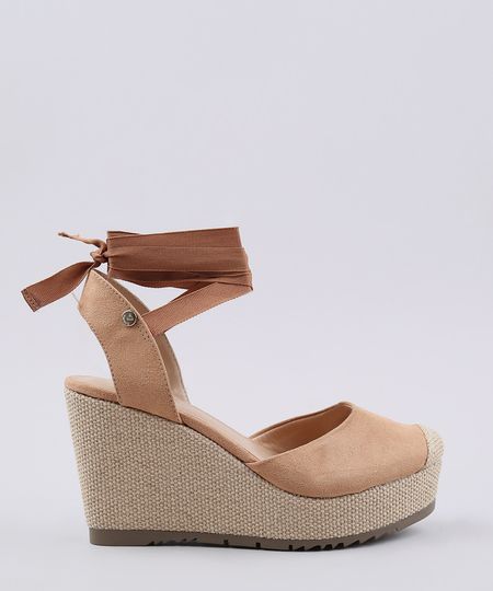 Espadrille-Feminina-Oneself-Plataforma-em-Suede-com-Amarracao-Bege-9674277-Bege_1